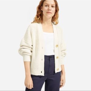 Everlane Texture Cotton Crop Cardigan